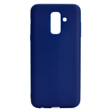 Силиконовый (TPU) чехол Deexe Matte Case для Samsung Galaxy A6+ 2018 (A605) - Dark Blue