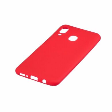 Силиконовый (TPU) чехол Deexe Matte Case для Samsung Galaxy M20 (M205) - Red