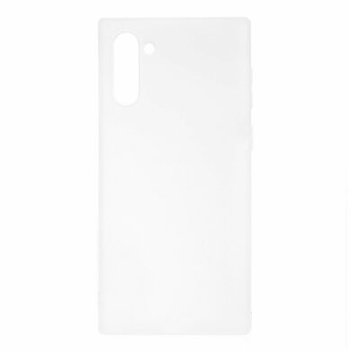 Силиконовый (TPU) чехол Deexe Matte Case для Samsung Galaxy Note 10 (N970) - White
