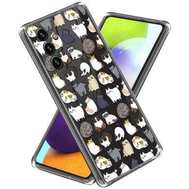 Силиконовый (TPU) чехол Deexe Pretty Glossy для Samsung Galaxy A54 (A546) - Cats