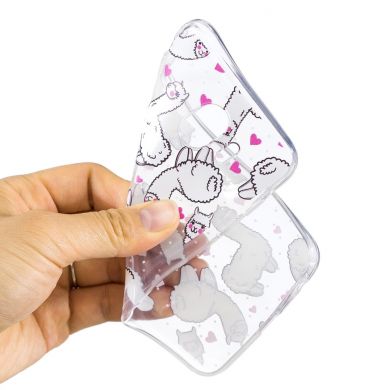 Силиконовый (TPU) чехол Deexe Pretty Glossy для Samsung Galaxy J4 2018 (J400) - Cute Lama