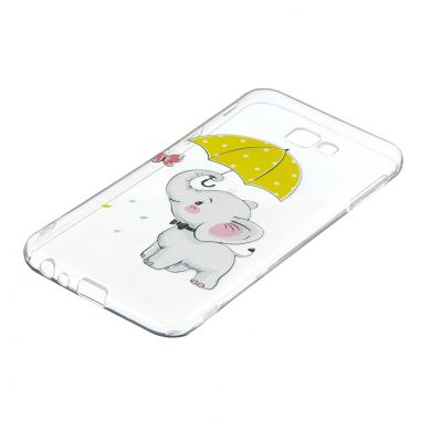 Силіконовий (TPU) чохол Deexe Pretty Glossy для Samsung Galaxy J4+ (J415) - Elephant Holding an Umbrella