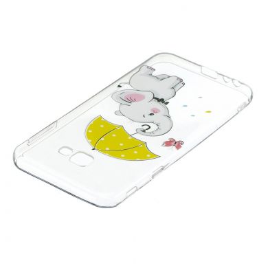 Силіконовий (TPU) чохол Deexe Pretty Glossy для Samsung Galaxy J4+ (J415) - Elephant Holding an Umbrella