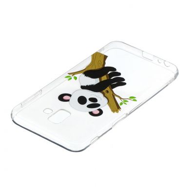 Силіконовий (TPU) чохол Deexe Pretty Glossy для Samsung Galaxy J6+ (J610) - Panda Climbing Tree