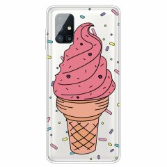 Силиконовый (TPU) чехол Deexe Pretty Glossy для Samsung Galaxy M51 (M515) - Pink Ice Cream