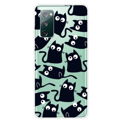 Силиконовый (TPU) чехол Deexe Pretty Glossy для Samsung Galaxy S20 FE (G780) - Black Cats