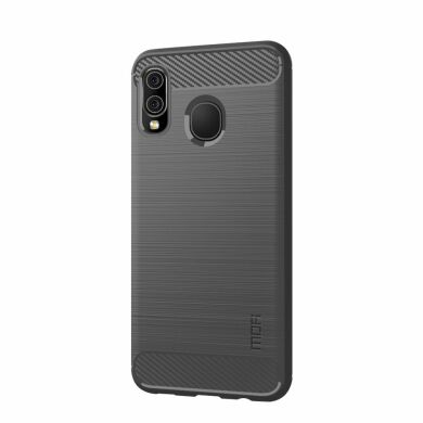 Силіконовий (TPU) чохол MOFI Carbon Fiber для Samsung Galaxy A30 (A305) / A20 (A205) - Grey