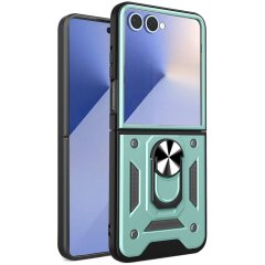 Защитный чехол Deexe Armor Shield (FF) для Samsung Galaxy Flip 7 - Green