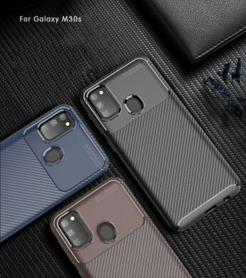 Защитный чехол Deexe Fusion для Samsung Galaxy M30s (M307) / Galaxy M21 (M215) - Blue