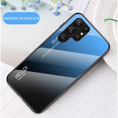 Защитный чехол Deexe Gradient Color для Samsung Galaxy S23 Ultra - Black / Blue