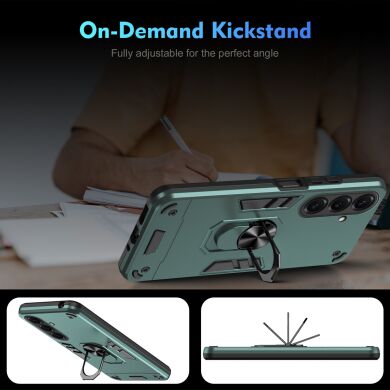 Захисний чохол Deexe Hybrid Shell для Samsung Galaxy S26 Plus - Green