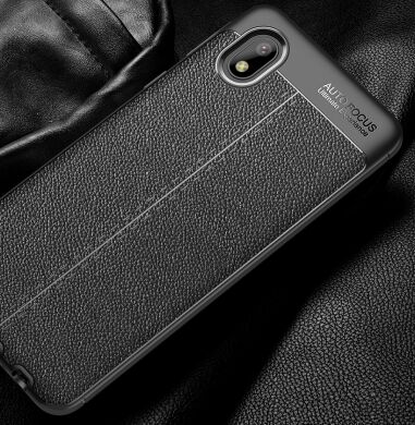 Захисний чохол Deexe Leather Cover для Samsung Galaxy A01 Core (A013) - Black