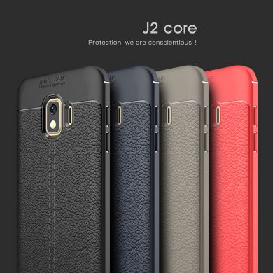 Захисний чохол Deexe Leather Cover для Samsung Galaxy J2 Core (J260) - Red