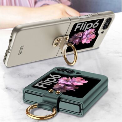 Защитный чехол GKK Ring Holder для Samsung Galaxy Flip 6 - Green