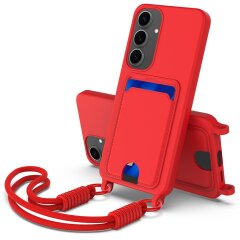 Защитный чехол Reframe Silicone Holder для Samsung Galaxy S24 (S921) - Red