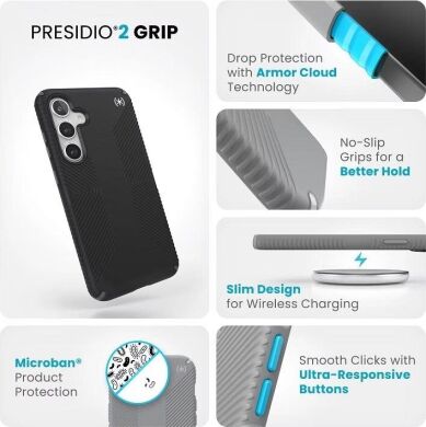 Защитный чехол Speck Presidio2 Grip для Samsung Galaxy S24 Plus (S926) 150616-3205 - Black