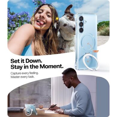 Защитный чехол TORRAS Ostand Q1 Slim (with MagSafe) для Samsung Galaxy S26 - Clear