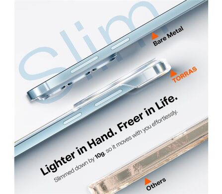 Защитный чехол TORRAS Ostand Q1 Slim (with MagSafe) для Samsung Galaxy S26 - Clear