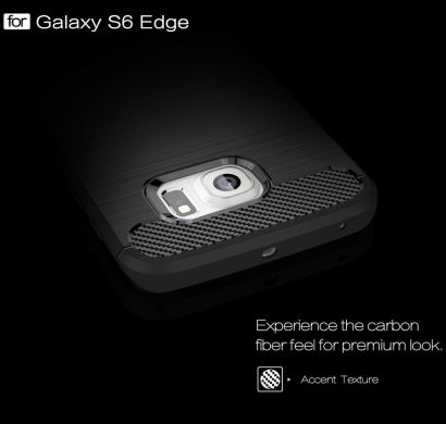 Захисний чохол UniCase Carbon для Samsung Galaxy S6 edge (G925), Бірюзовий