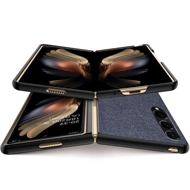Защитный чехол UniCase Cloth Texture для Samsung Galaxy Fold 3 - Brown