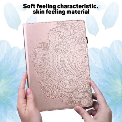 Защитный чехол UniCase Flower для Samsung Galaxy Tab S6 lite / S6 Lite (2022/2024) - Rose Gold