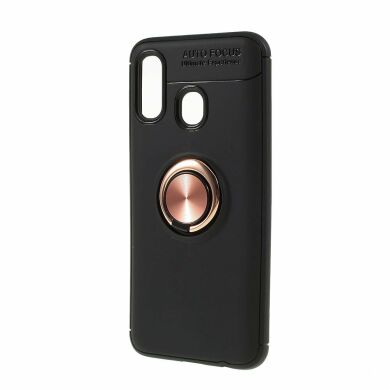 Захисний чохол UniCase Magnetic Ring для Samsung Galaxy A40 (А405) - Black / Rose Gold