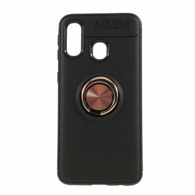 Захисний чохол UniCase Magnetic Ring для Samsung Galaxy A40 (А405) - Black / Rose Gold